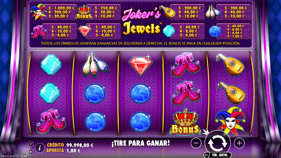Joker’s Jewels como slot clásico para empezar